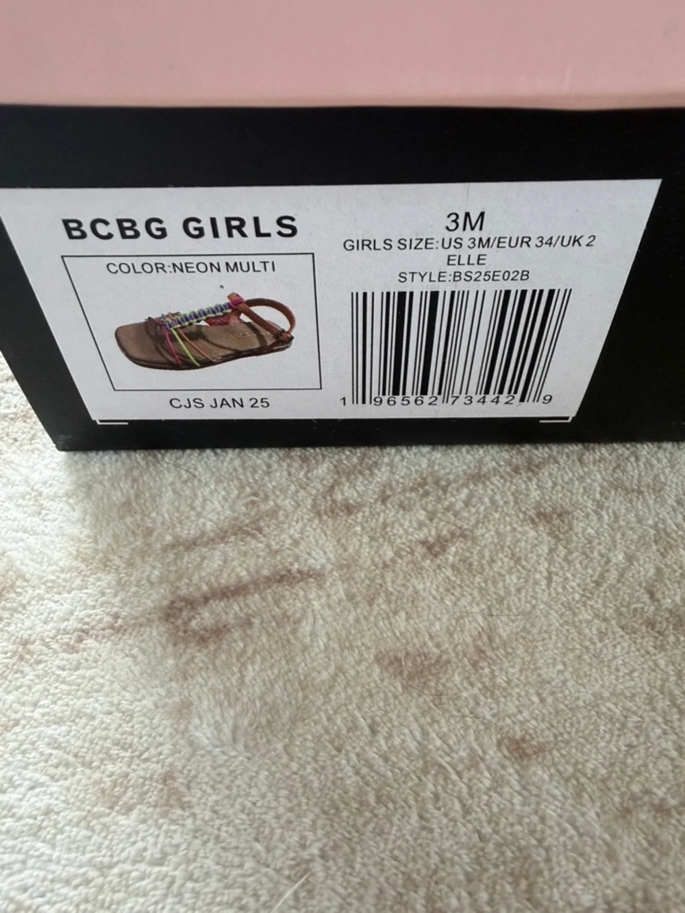 BCBGirls Orange Multicolor Braided Strap Sandals - Picture 5 of 5